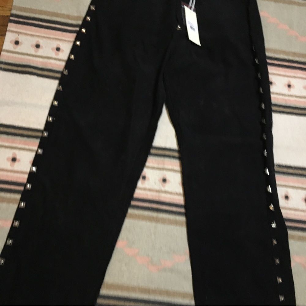 Mnml men’s 28 black corduroy pants silver studs